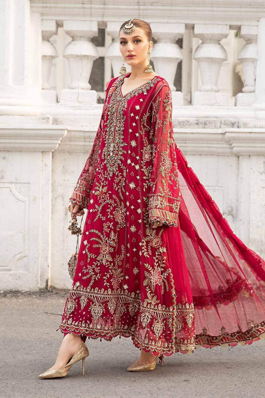 MARIA.B CHIFFON UNSTITCHED EMB SUIT MPC-24-07
