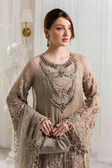 MARIA.B ORGANZA UNSTITCHED EMB D-7 MAXI