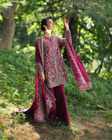 SUFFUSE ORGANZA UNSTITCHED EMB SUIT