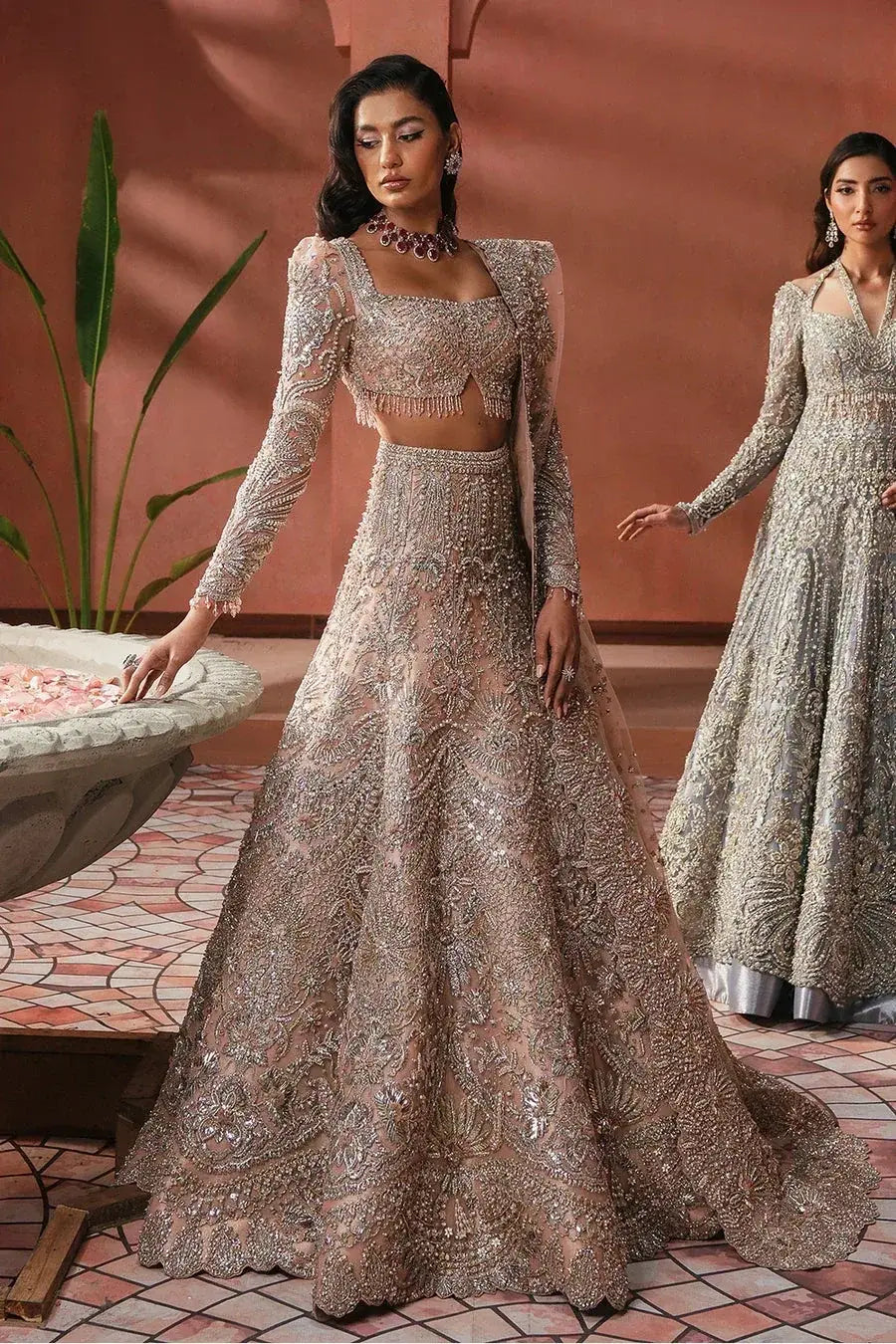 MARYAM HUSSAIN ORGANZA UNSTITCHED EMB CATHERINE SUIT