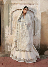 HUSSAIN REHAR ORGANZA UNSTITCHED EMB SITARA SUIT