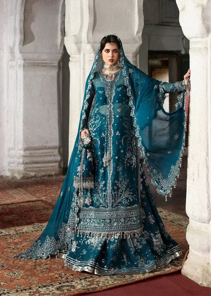 HUSSAIN REHAR ORGANZA UNSTITCHED EMB ZEBUNISA MAXI