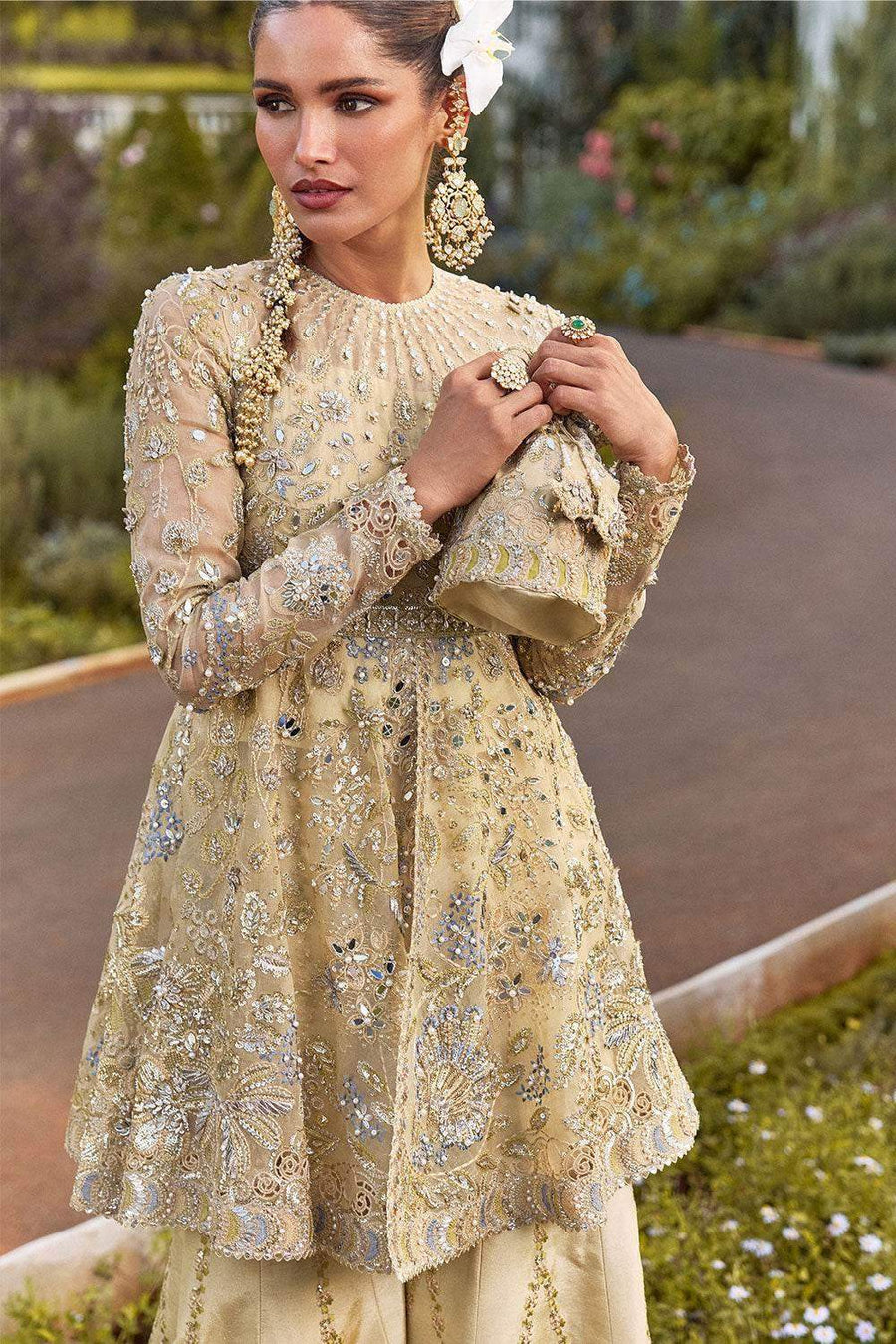 SORAYA ORGANZA UNSTITCHED EMB SUIT
