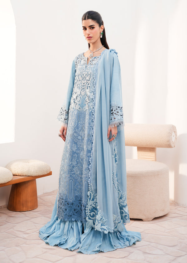 SARIA SHAKIRA LAWN PREMIUM UNSTITCHED EMB 3PC