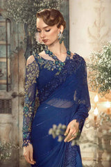 MARIA.B CHIFFON UNSTITCHED EMB D-4 SAREE