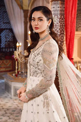 MARIA.B RAW SILK UNSTITCHED EMB SUIT