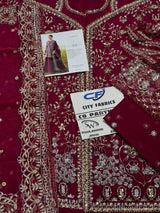 SUFFUSE ORGANZA UNSTITCHED EMB SUIT