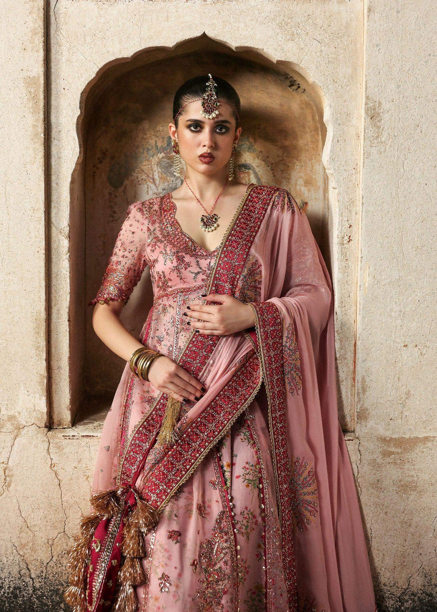 HUSSAIN REHAR ORGANZA UNSTITCHED EMB ROSHANARA SUIT