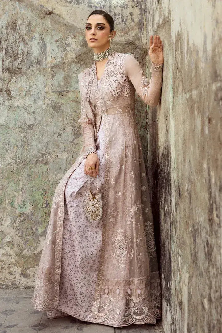 QALAMKAR ORGANZA UNSTITCHED EMB AISLA SUIT