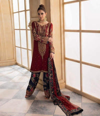 CHARIZMA CHIFFON UNSTITCHED EMB SUIT