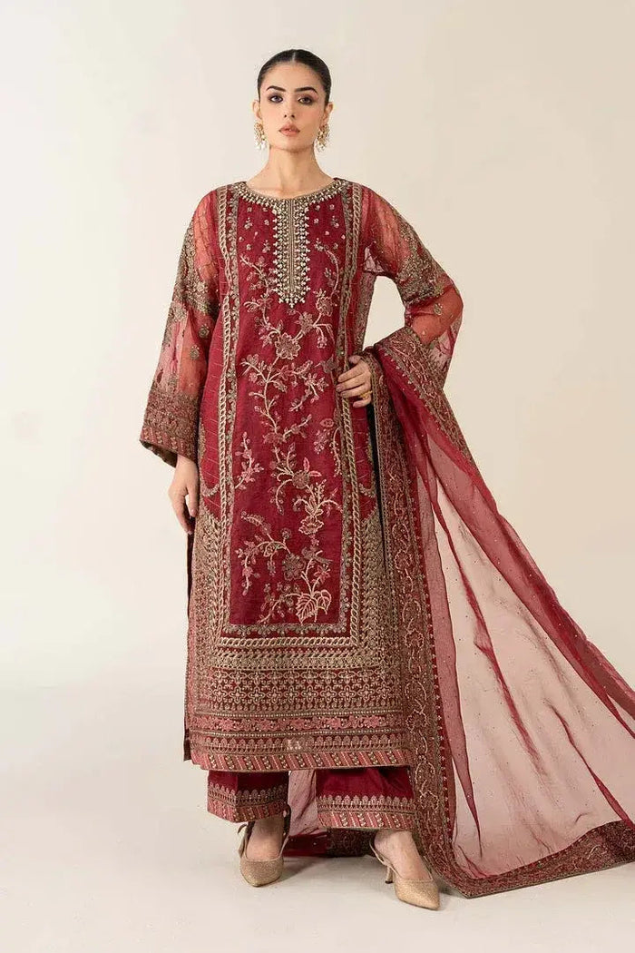 MARIA.B ORGANZA UNSTITCHED EMB SF-08 SUIT