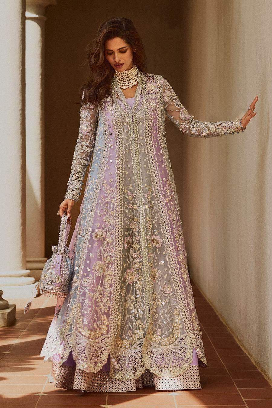 SORAYA ORGANZA UNSTITCHED EMB SUIT