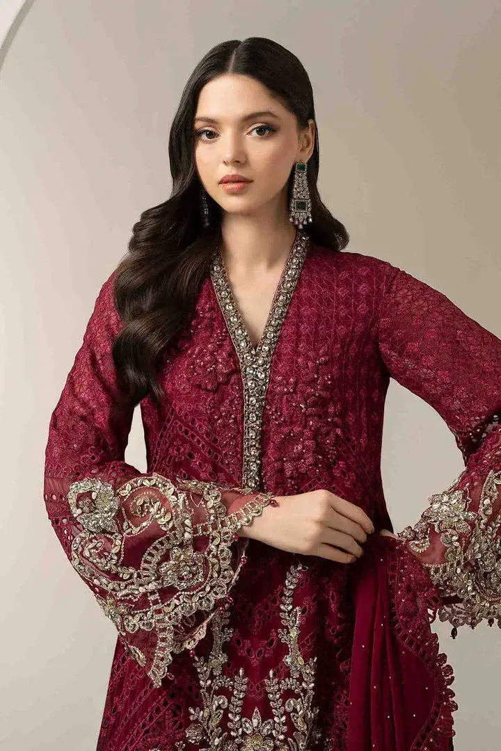 MARIA.B CHIFFON UNSTITCHED EMB SUIT 25-D3