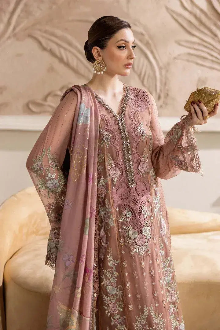 MARIA.B CHIFFON UNSTITCHED EMB D-5 SUIT