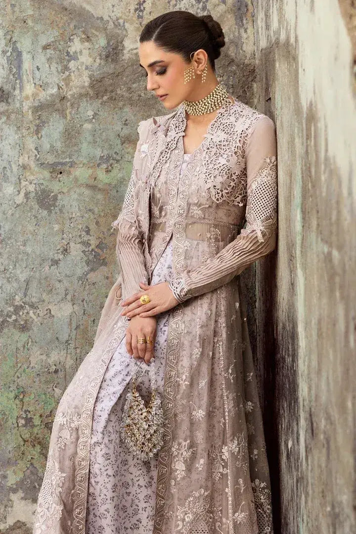 QALAMKAR ORGANZA UNSTITCHED EMB AISLA SUIT