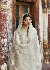 HUSSAIN REHAR ORGANZA UNSTITCHED EMB SITARA SUIT