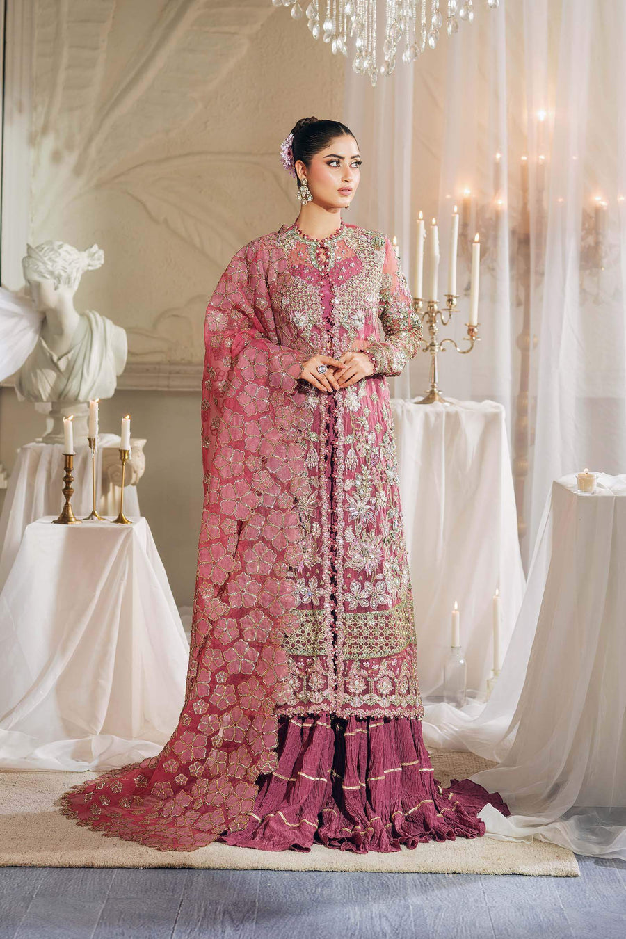 MARYAM HUSSAIN ORGANZA UNSTITCHED EMB SUIT