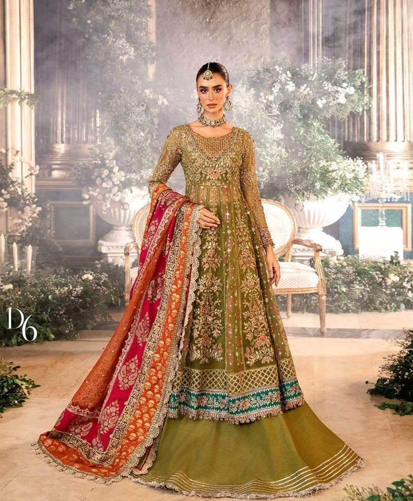 MARIA.B ORGANZA UNSTITCHED EMB MAXI