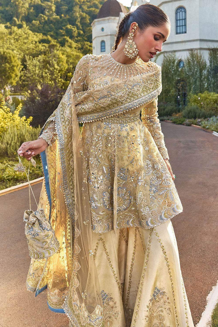 SORAYA ORGANZA UNSTITCHED EMB SUIT