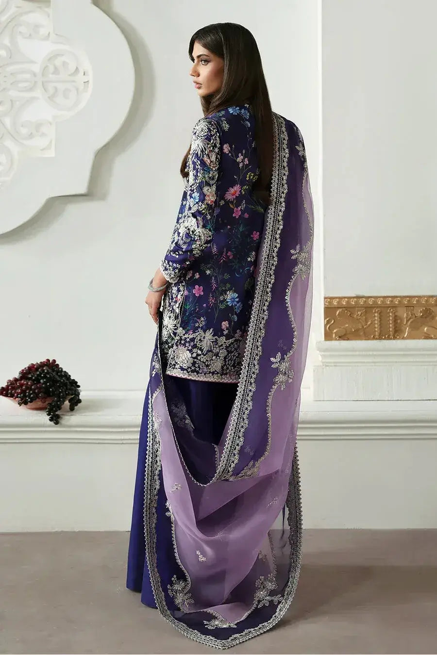 SORAYA ORGANZA UNSTITCHED EMB ALTHEA SUIT