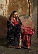 HUSSAIN REHAR CHIFFON UNSTITCHED EMB SHAHRBANO SUIT