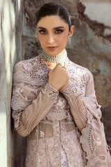 QALAMKAR ORGANZA UNSTITCHED EMB AISLA SUIT