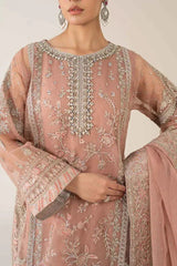 MARIA.B ORGANZA UNSTITCHED EMB SF-08 SUIT