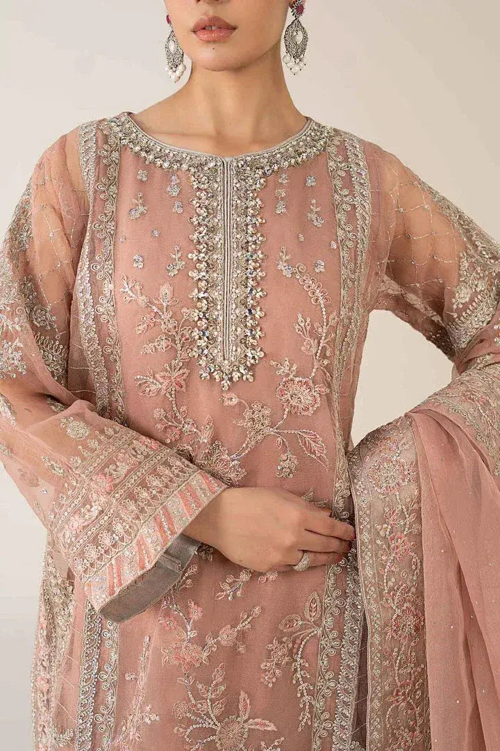 MARIA.B ORGANZA UNSTITCHED EMB SF-08 SUIT