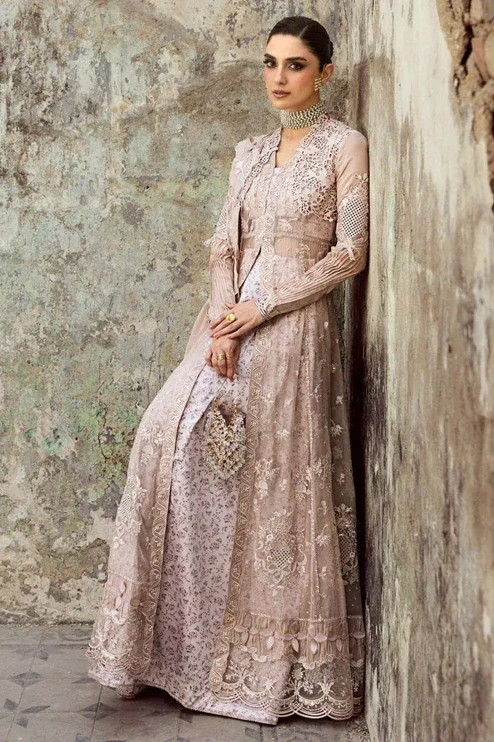 QALAMKAR ORGANZA UNSTITCHED EMB AISLA SUIT